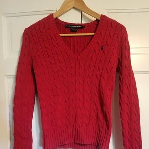 Super flattering red sweater ($125 value @ RL)